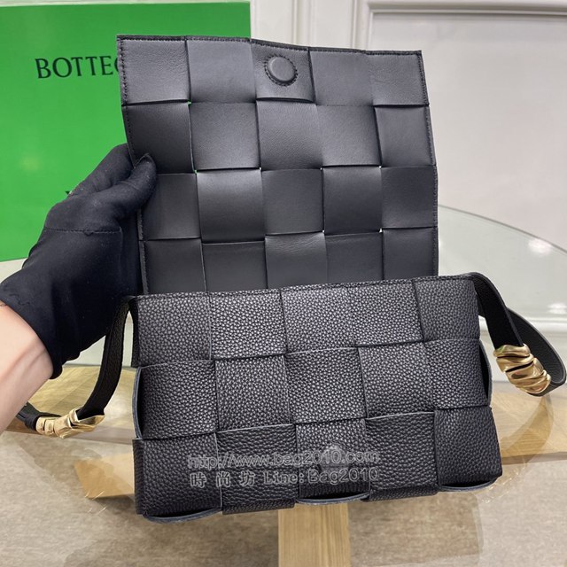 Bottega veneta高端女包 KF0017荔枝紋 寶緹嘉荔枝紋牛皮CASSETTE包包 BV經典款單肩斜挎包  gxz1268